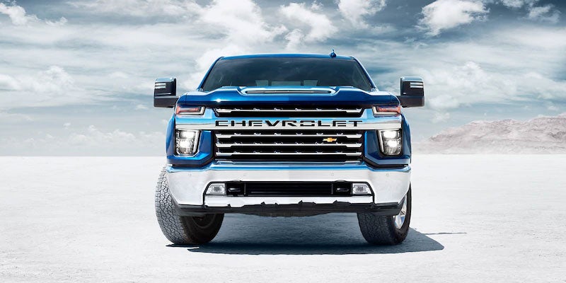 the front of a 2021 Chevrolet Silverado 2500 HD