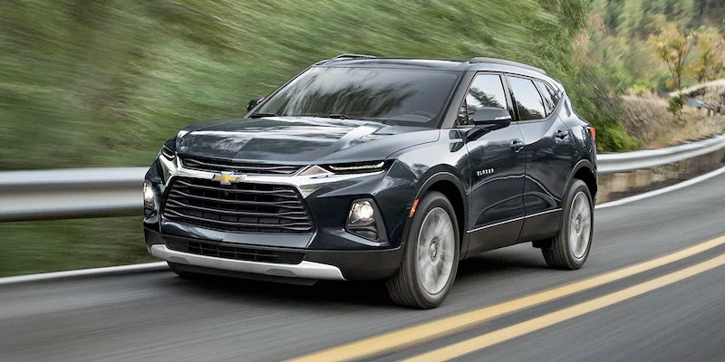 2022 Chevrolet Blazer driving on road
