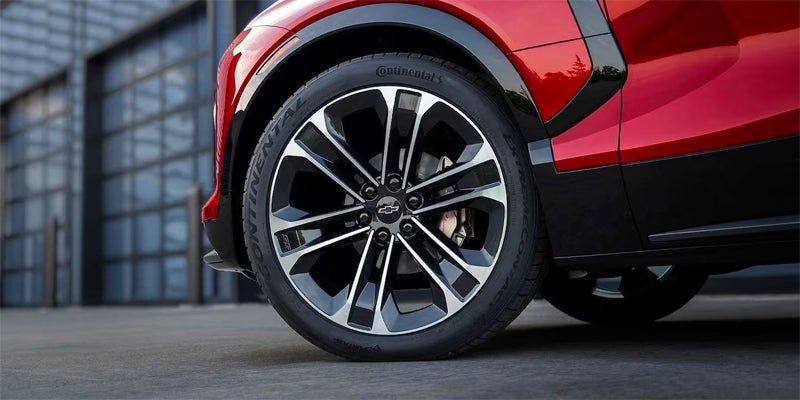 close up of front tire on a 2024 Chevrolet Blazer EV