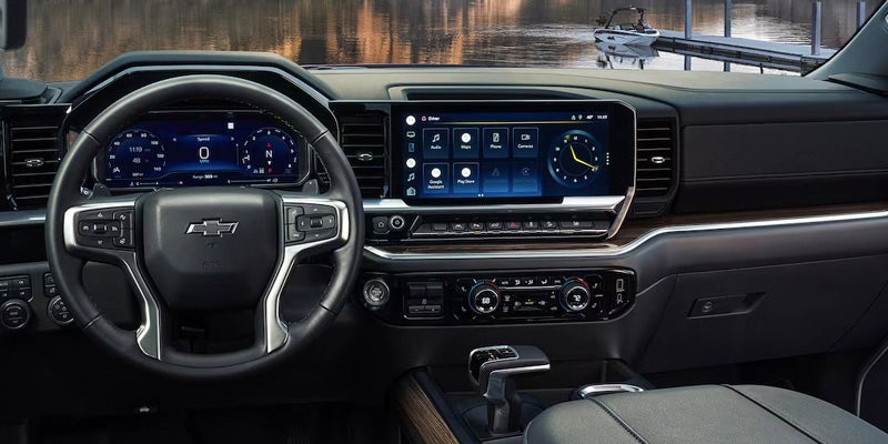 Interior dashboard view of a 2024 Chevrolet Silverado 1500
