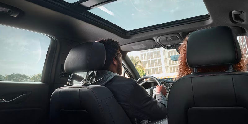 Interior view of the sunroof in a 2025 Chevrolet Blazer