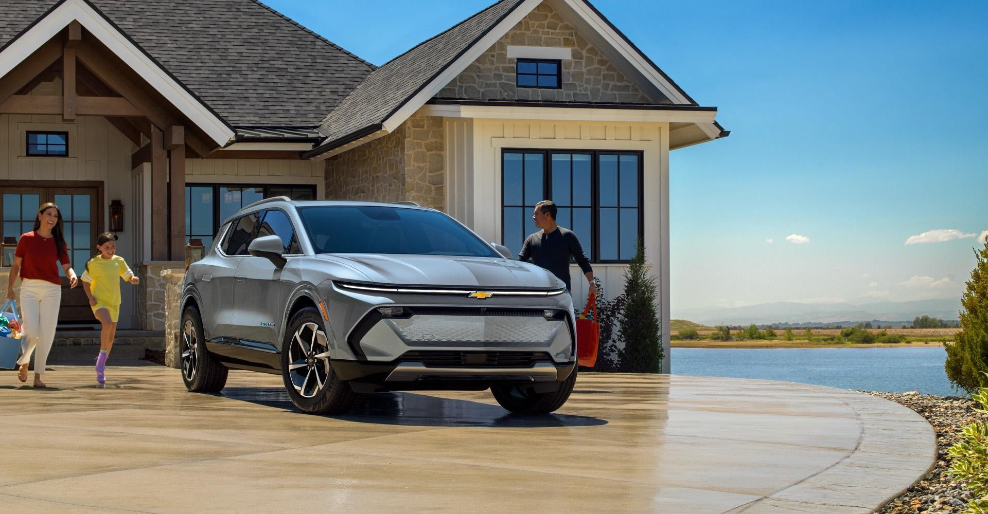 Chevy Blazer in Blue driving down road
