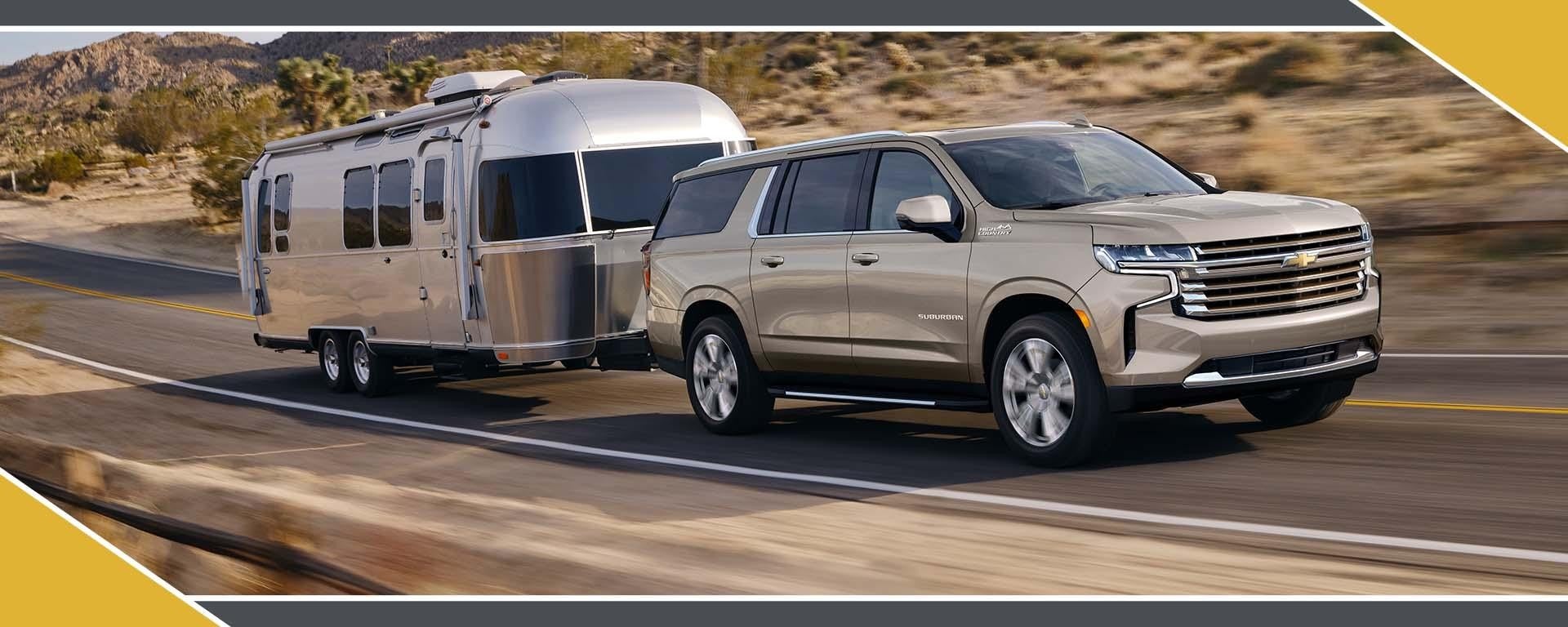 Tahoe towing RV 