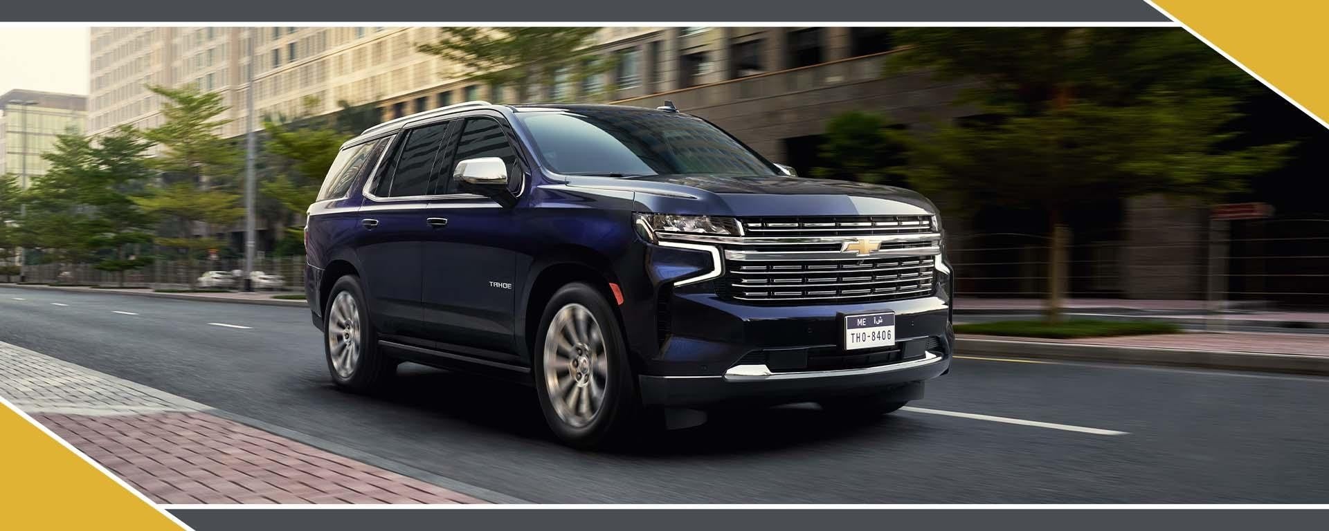 The Chevrolet Tahoe in Blue