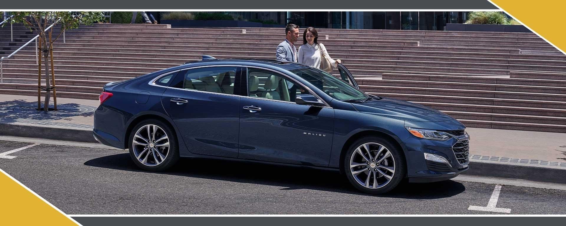 The Chevrolet Malibu in White