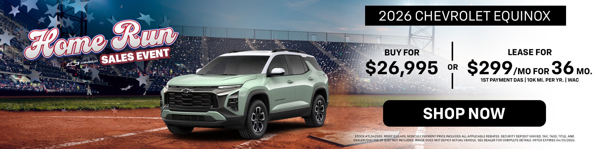 2026 Chevrolet Equinox - Save Big Or Get a Low Lease Payment