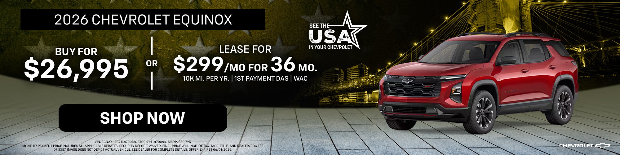 2026 Chevrolet Equinox - Low Pricing OR Low Lease