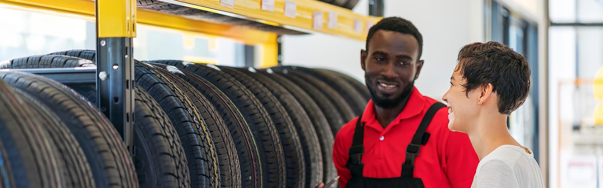 Person buying tires
